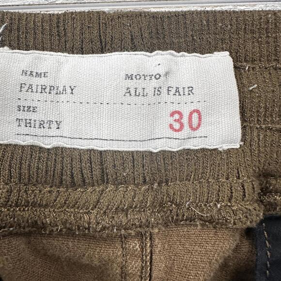 Fairplay Joggers Mens 30 Dark Olive Green Heavy Cotton Comfy Warm Pajamas Golf - Picture 2 of 7